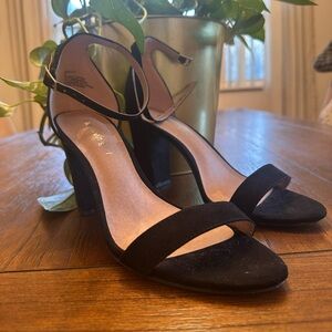 Madden Girl Black Ankle Strap Heels